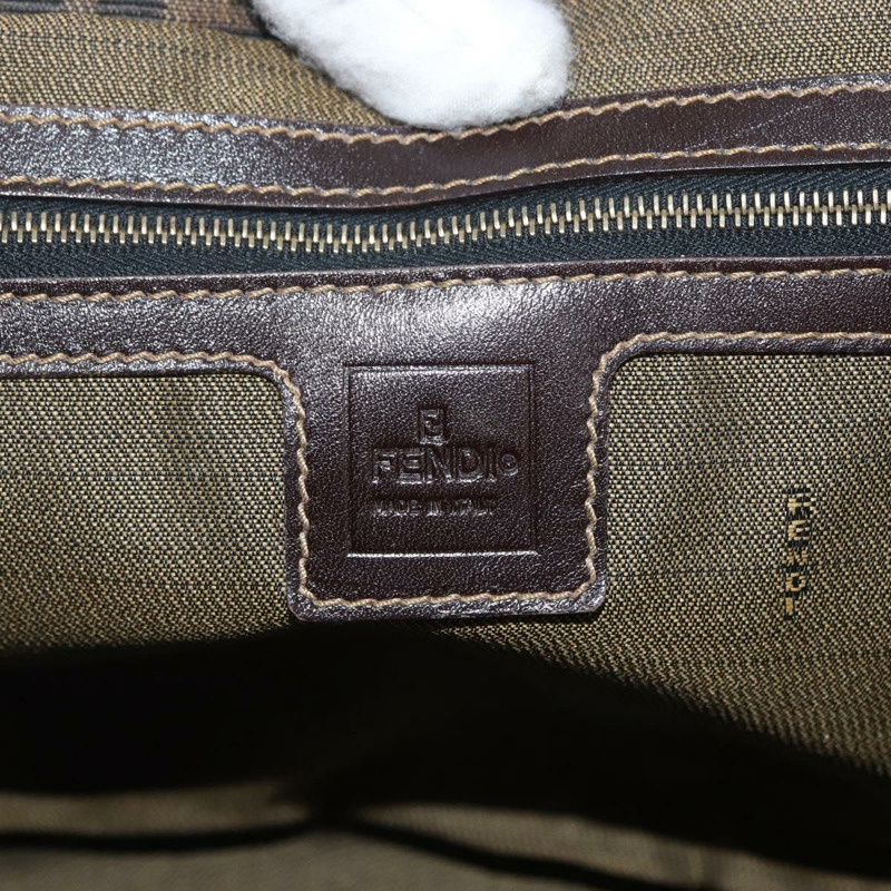 【日本直送】FENDI Zucca帆布手提包 棕色 黑色 正品 ka2934V-18