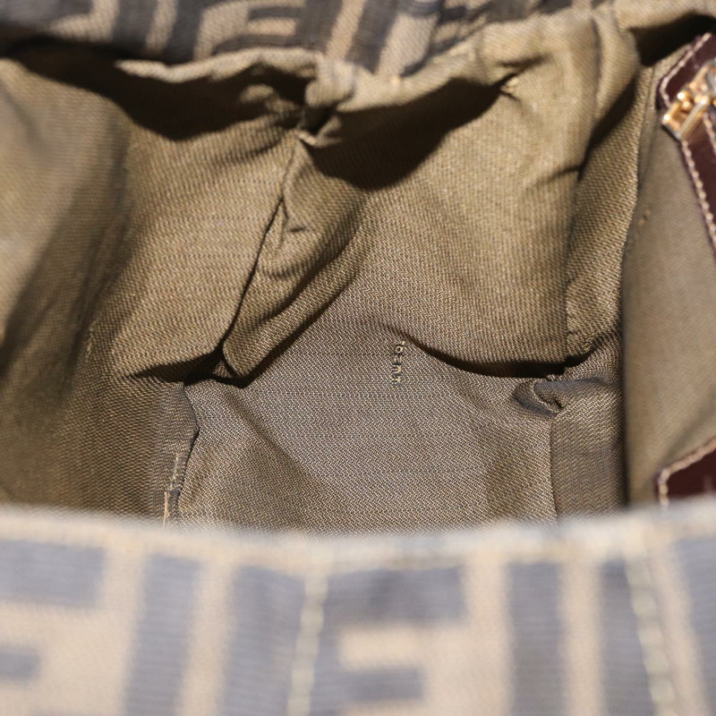 【日本直送】FENDI Zucca帆布手提包 棕色 黑色 正品 ka2934V-20