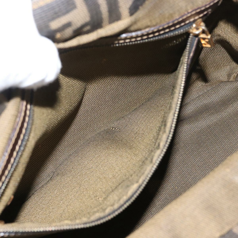 【日本直送】FENDI Zucca帆布手提包 棕色 黑色 正品 ka2934V-22