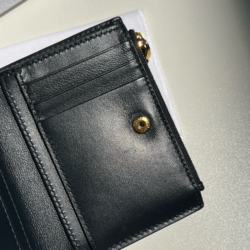 Dior老花刺繡短夾-7