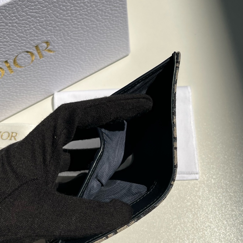 Dior老花刺繡短夾-8