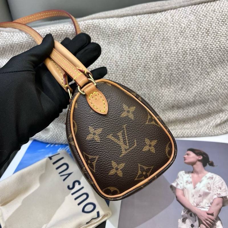 LV老花speedy nano枕頭包波士頓包-2