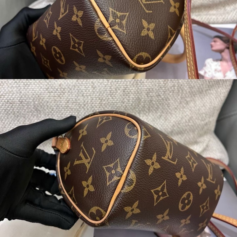 LV老花speedy nano枕頭包波士頓包-8