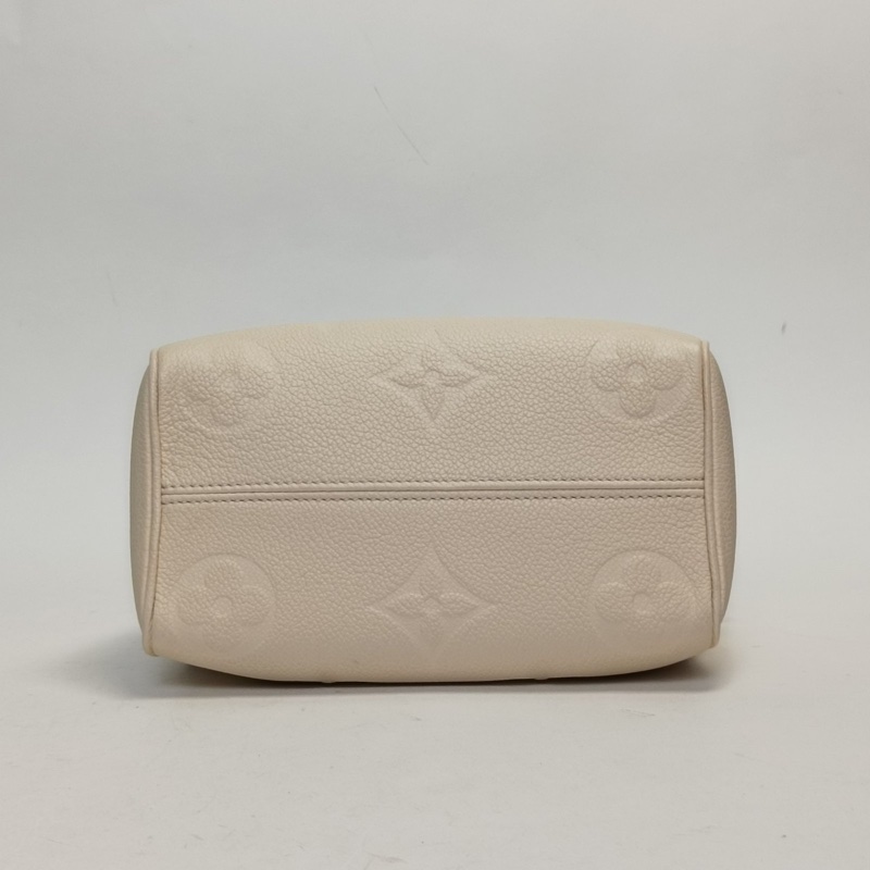 LOUIS VUITTON Speedy20可拆卸肩帶米白色牛皮晶片肩背包-3