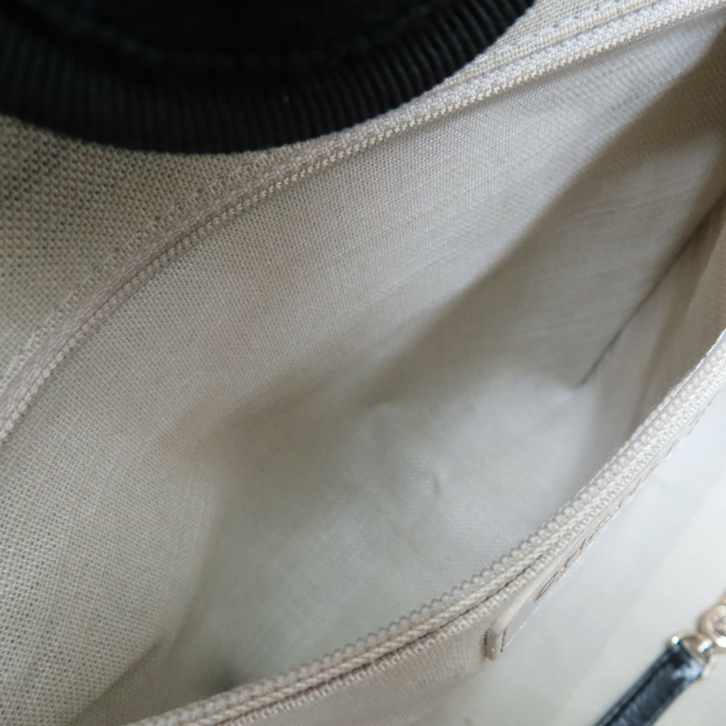 黑色 帆布 Deauville 沙灘包 手提包 (缺小袋) AS3257【CHANEL 香奈兒】 AS3257-5