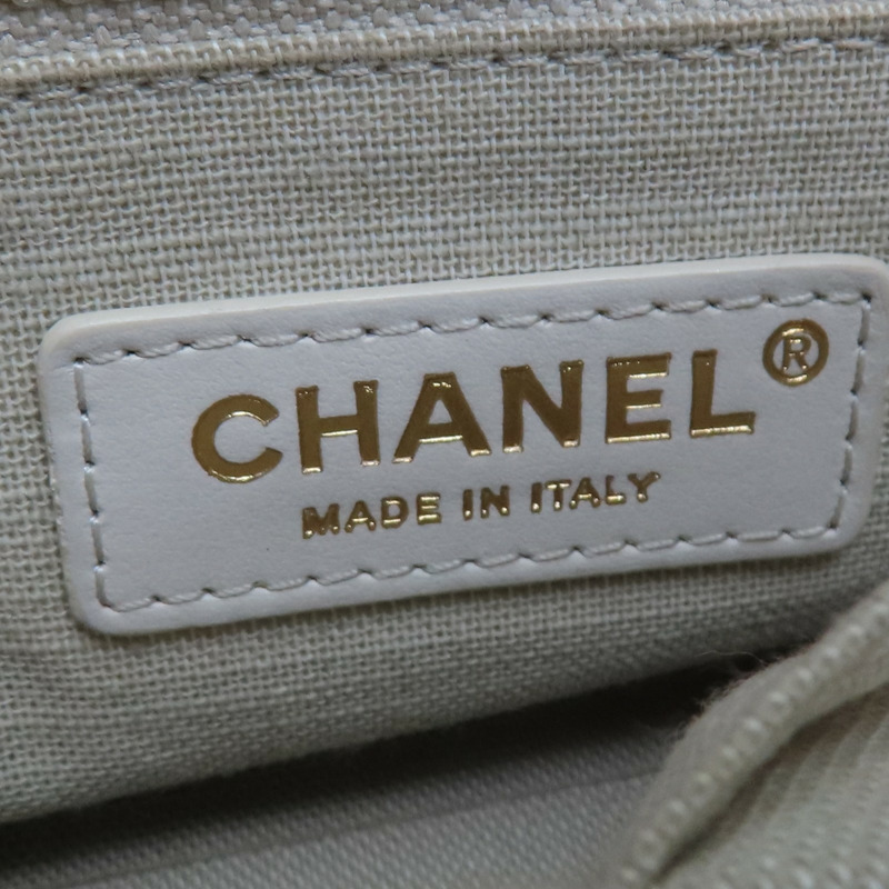 黑色 帆布 Deauville 沙灘包 手提包 (缺小袋) AS3257【CHANEL 香奈兒】 AS3257-6