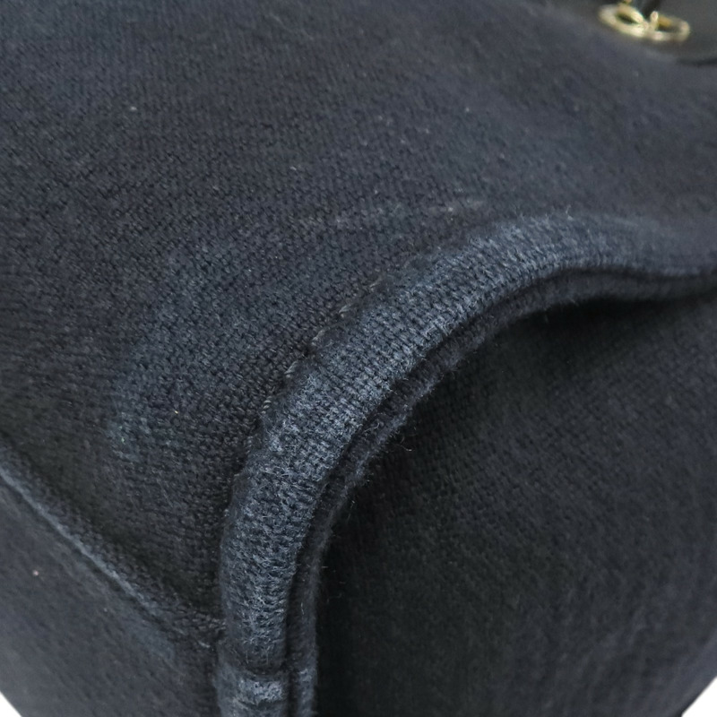 黑色 帆布 Deauville 沙灘包 手提包 (缺小袋) AS3257【CHANEL 香奈兒】 AS3257-13