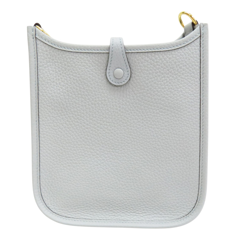 冰川藍 Taurillon牛皮 Evelyne Mini 肩背包 W刻【HERMES 愛馬仕】 H069426CC-1