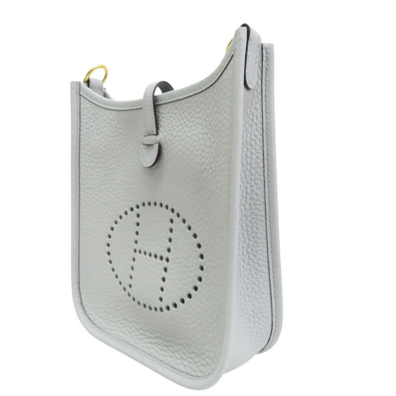 冰川藍 Taurillon牛皮 Evelyne Mini 肩背包 W刻【HERMES 愛馬仕】 H069426CC-2
