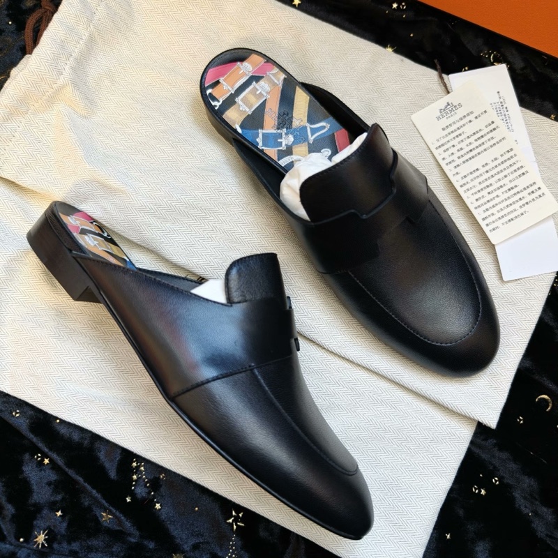 99新閒置未使用Hermes愛馬仕黑色Catena半拖 37碼-3