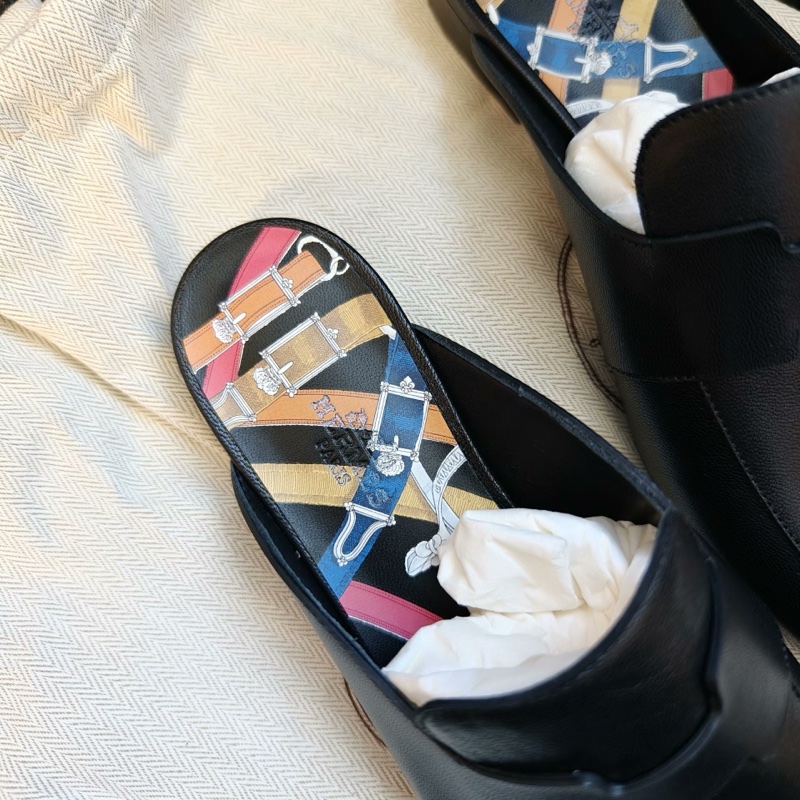 99新閒置未使用Hermes愛馬仕黑色Catena半拖 37碼-5