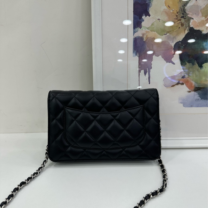 Chanel香奈兒 黑銀牛皮 woc 23年晶片 閒置-2