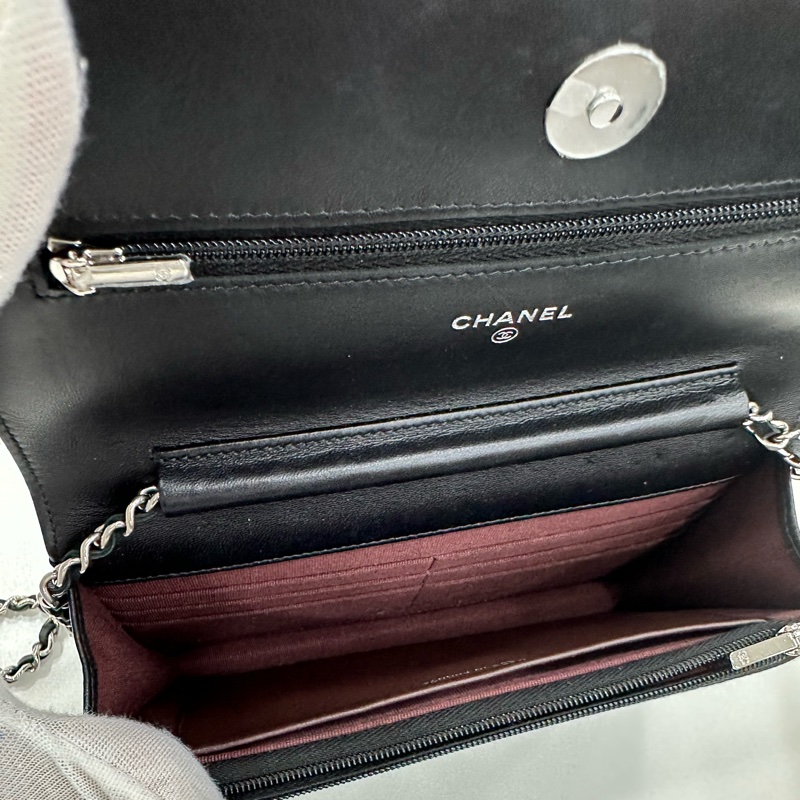 Chanel香奈兒 黑銀牛皮 woc 23年晶片 閒置-8