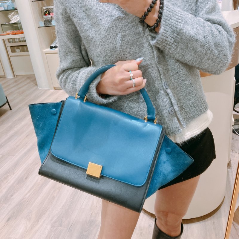 TK1959 Celine 思琳小號兩用包包Trapeze Small Bag Calfskin-1