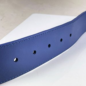 ＊奢華大道國際精品＊【BV307】BV藍色牛皮大編織皮帶 寬3.4CM 100CM-2