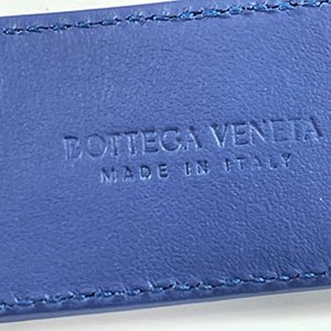 ＊奢華大道國際精品＊【BV307】BV藍色牛皮大編織皮帶 寬3.4CM 100CM-4