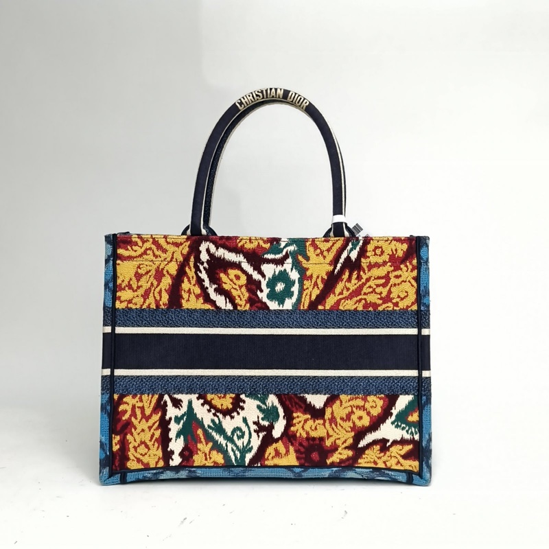 DIOR BookTote中號36拼色帆布2021手提包-2
