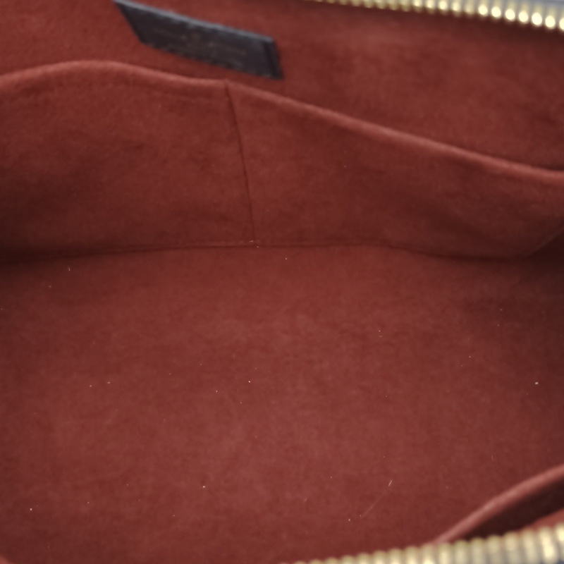 LOUIS VUITTON TUILERIES雙手柄拼皮手袋老花牛皮/PVC金扣2018肩背包-5