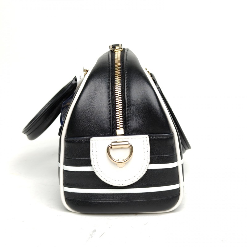 DIOR 黑白牛皮金扣2022DiorVibe保齡球包肩背包-1