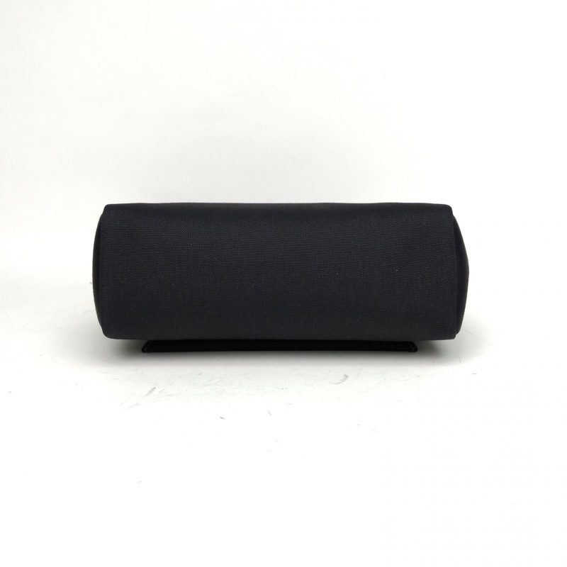 HERMES Herbag31黑色拼73寶石藍帆布/牛皮U刻銀扣肩背包-3