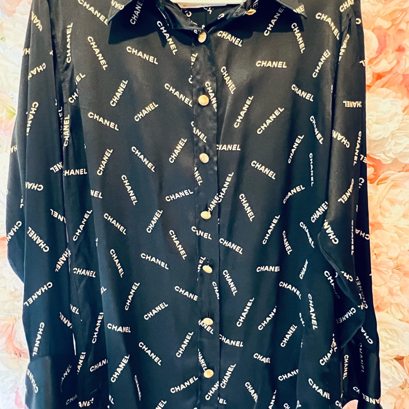 Chanel中古真絲襯衣40碼-0