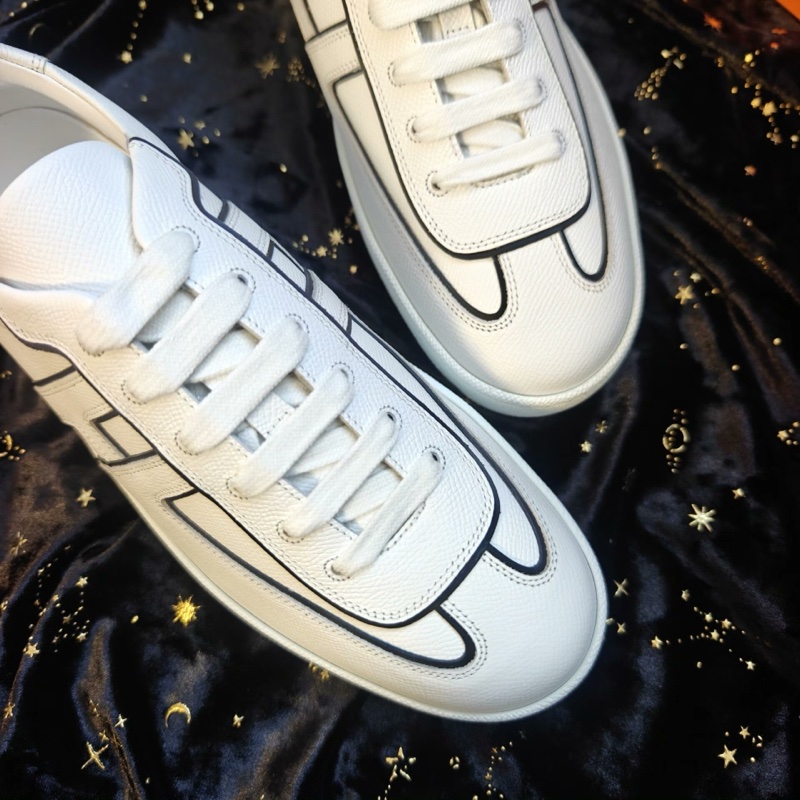 Hermes休閒鞋愛馬仕Boomerang白色H標板鞋 42碼-4