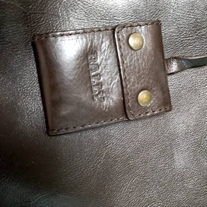 真品BALLY 巴利 純正小牛皮革 單肩包 電腦包 側背包 斜背包 公事包 書包-11