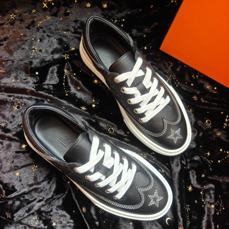 Hermes女鞋愛馬仕黑色Deep星芒刺繡板鞋 37 碼-0