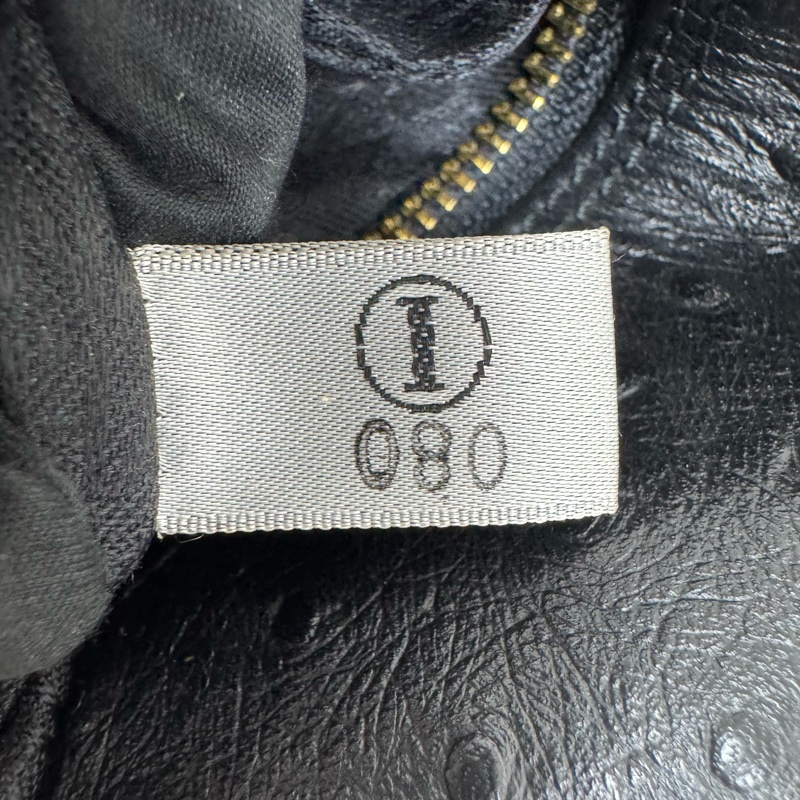 Versace 中古黑金鴕鳥紋手提包​​ 便當包 特殊款-19