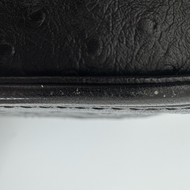 Versace 中古黑金鴕鳥紋手提包​​ 便當包 特殊款-26