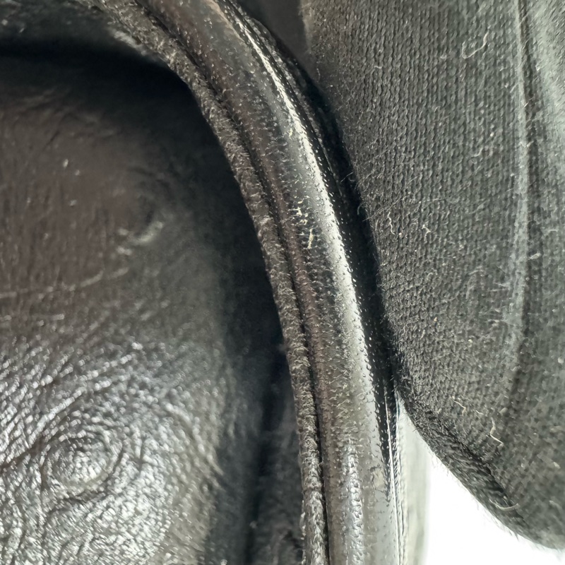 Versace 中古黑金鴕鳥紋手提包​​ 便當包 特殊款-30