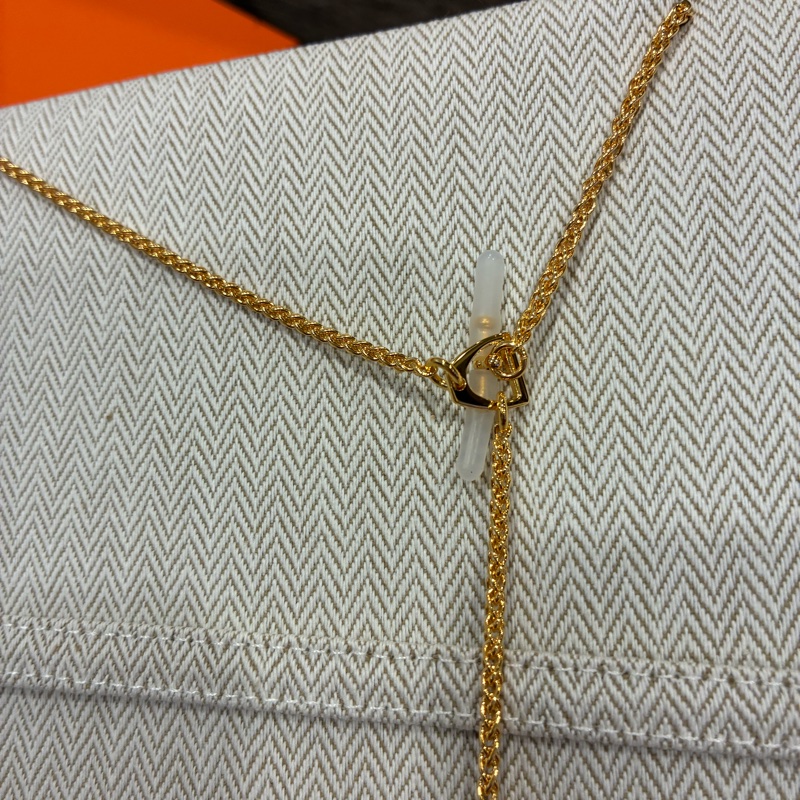 熱騰騰 新款🔥愛馬仕Hermes tonnerre馬頭🐴項鍊 白x金配色尺寸pm-9