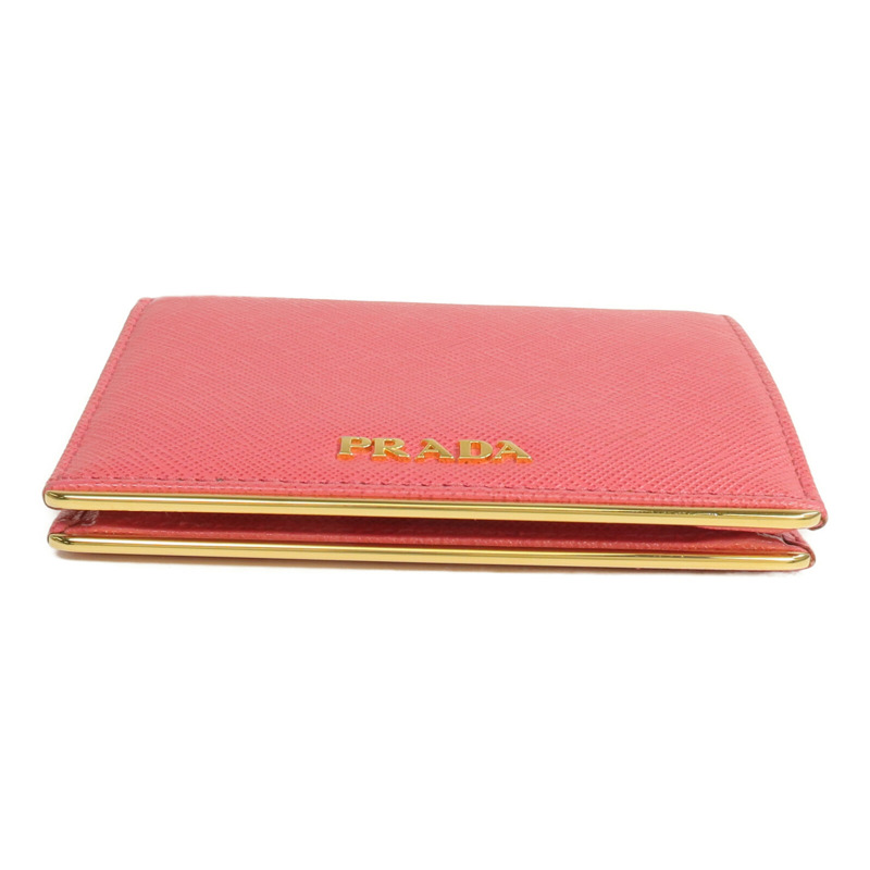 PRADA Saffianop皮革Wallet金扣錢包-5