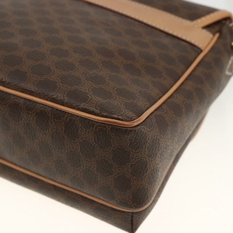 【日本直送】CELINE Macadam帆布肩背包 PVC皮革 棕色 金色 正品 am10946V-14