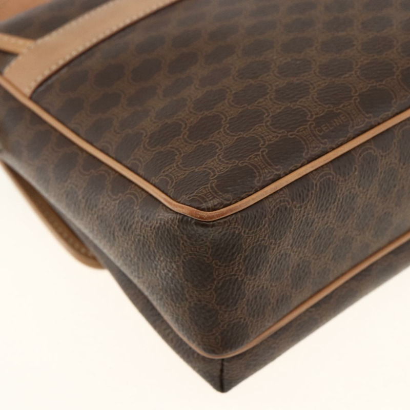 【日本直送】CELINE Macadam帆布肩背包 PVC皮革 棕色 金色 正品 am10946V-15