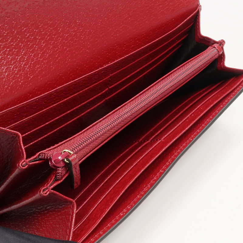 GUCCI 塗層帆布/牛皮皮革Gucci x Doraemon金扣長錢包-11