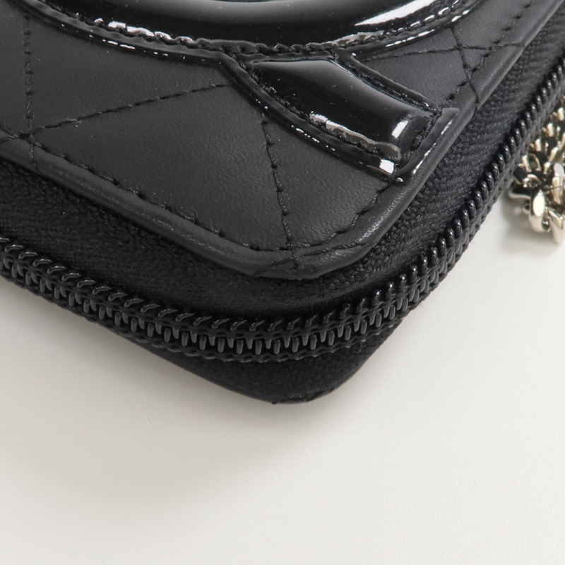 CHANEL 牛皮皮革Cambon Wallet銀扣拉鏈長錢包-9
