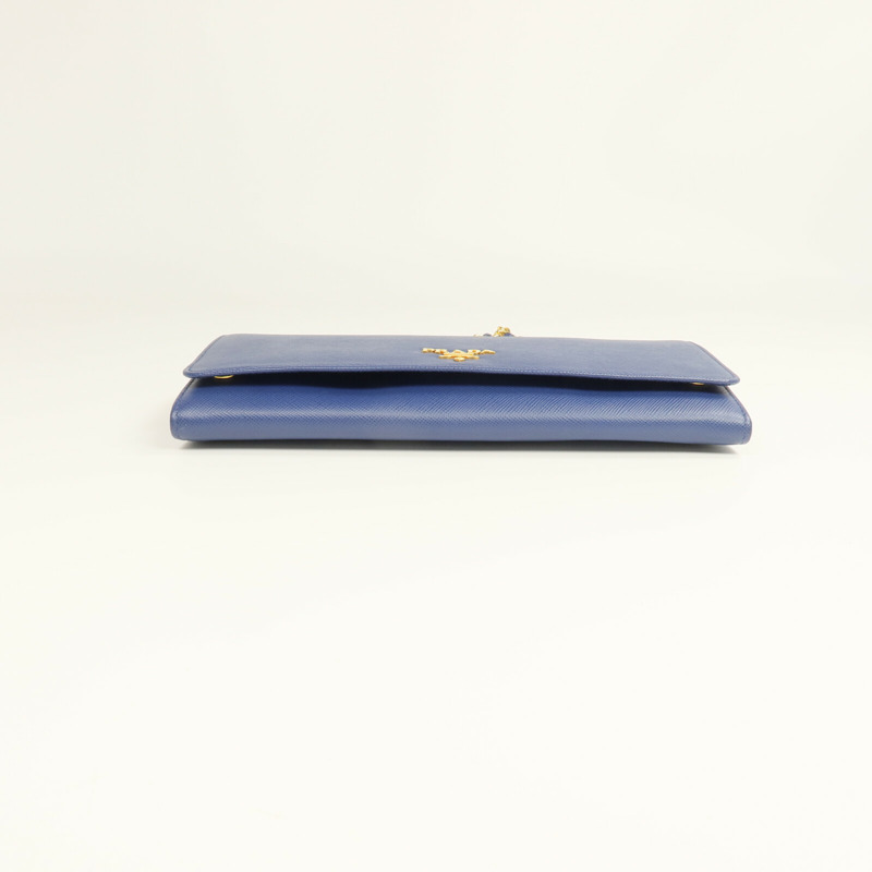 PRADA Saffiano皮革Wallet On Chain金扣鏈帶肩背袋-3