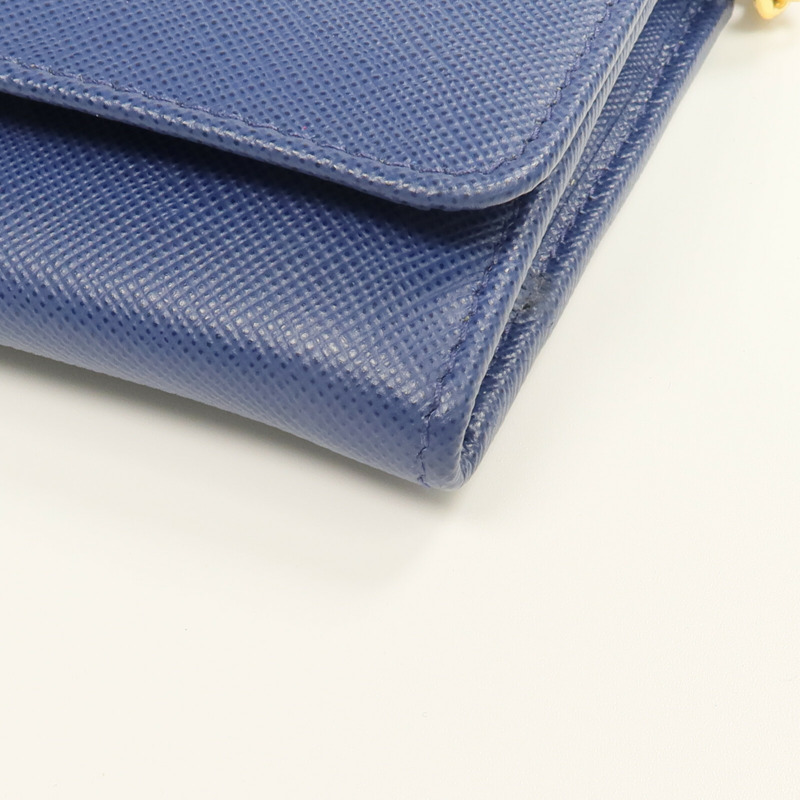 PRADA Saffiano皮革Wallet On Chain金扣鏈帶肩背袋-5