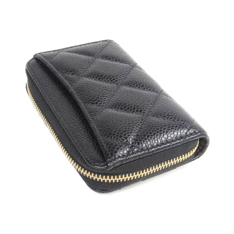 CHANEL 牛皮皮革Card Case/Coin Case金扣拉鏈卡片套/零錢包-4