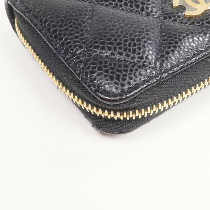 CHANEL 牛皮皮革Card Case/Coin Case金扣拉鏈卡片套/零錢包-8