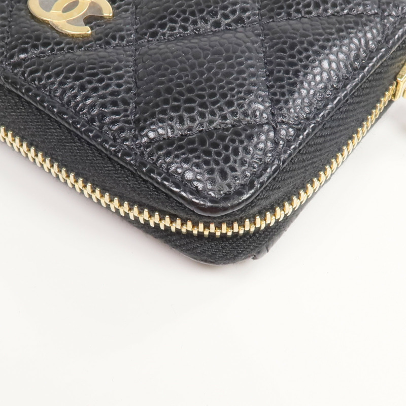 CHANEL 牛皮皮革Card Case/Coin Case金扣拉鏈卡片套/零錢包-9