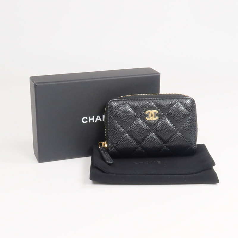 CHANEL 牛皮皮革Card Case/Coin Case金扣拉鏈卡片套/零錢包-15