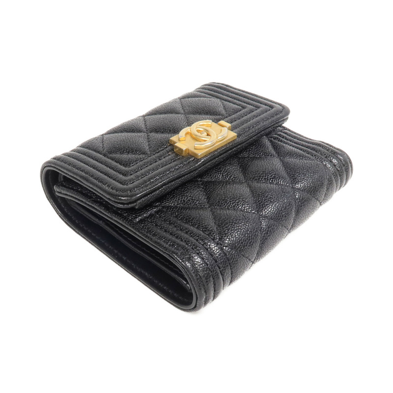 CHANEL 牛皮皮革Wallet金扣錢包-3