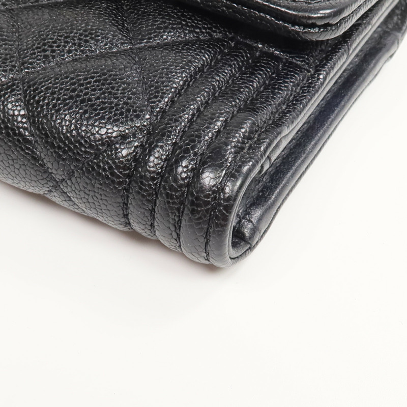 CHANEL 牛皮皮革Wallet金扣錢包-6