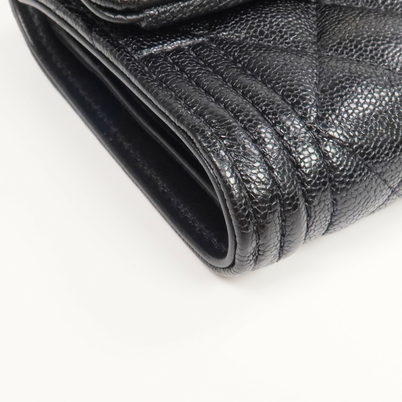 CHANEL 牛皮皮革Wallet金扣錢包-7