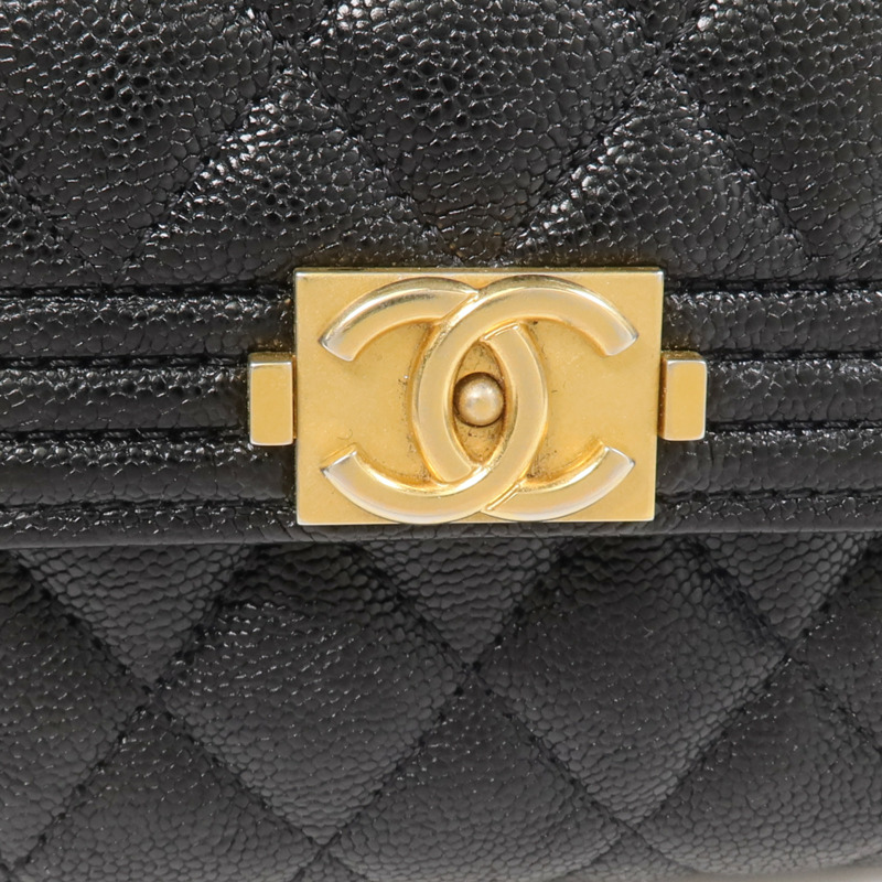 CHANEL 牛皮皮革Wallet金扣錢包-10