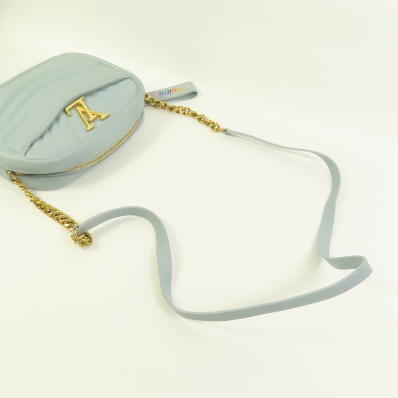 LOUIS VUITTON 牛皮皮革New Wave Camera Bag金扣鏈帶肩背袋-5