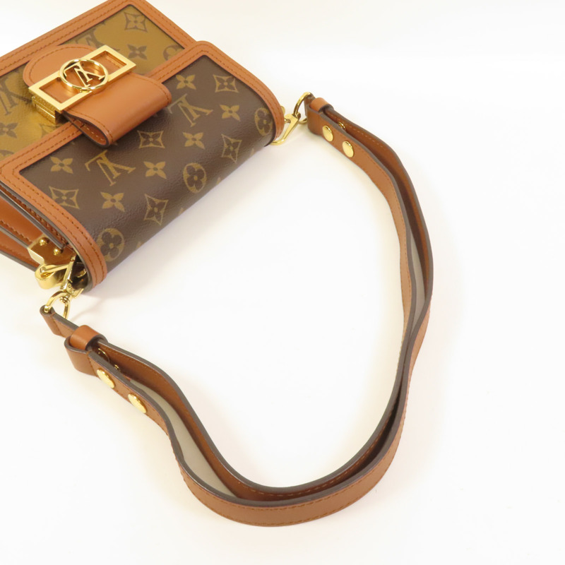 LOUIS VUITTON Monogram Reverse Mini Dauphine肩背袋-5