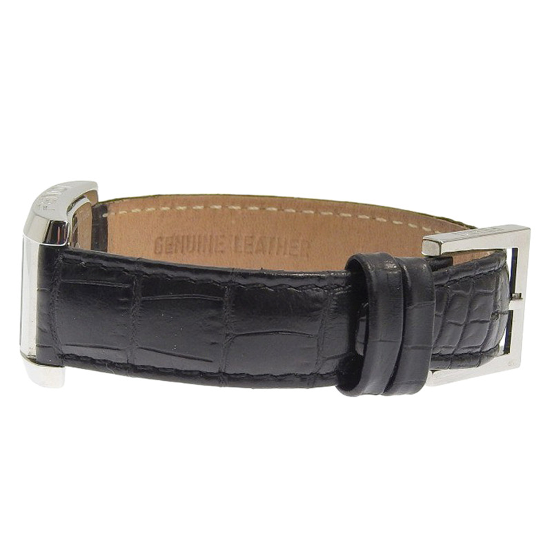 Fendi Olologi 7000L 不鏽鋼 x 皮革石英模擬腕錶，白色錶盤 - 女士款-3